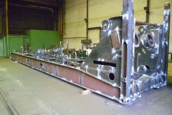 The base frame of the drilling rig